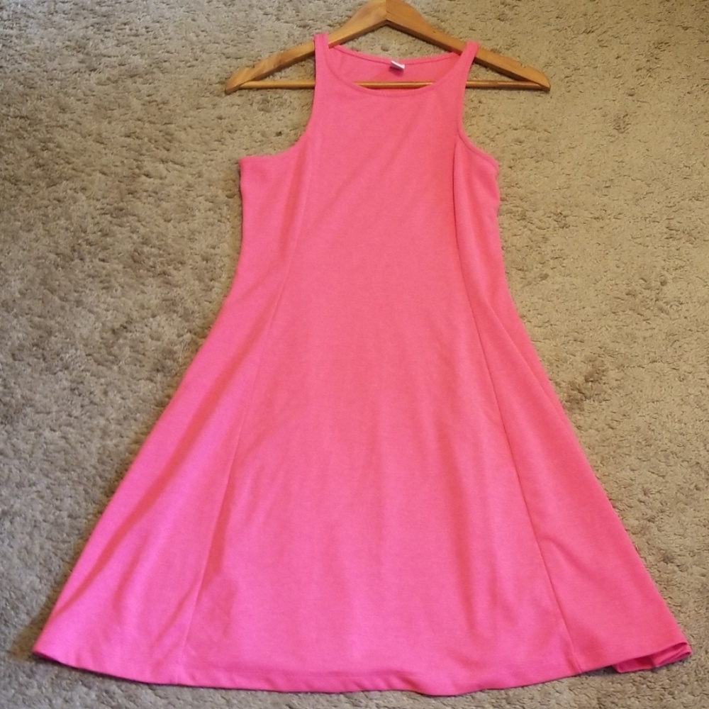 Small bright pink Old Navy tank dress